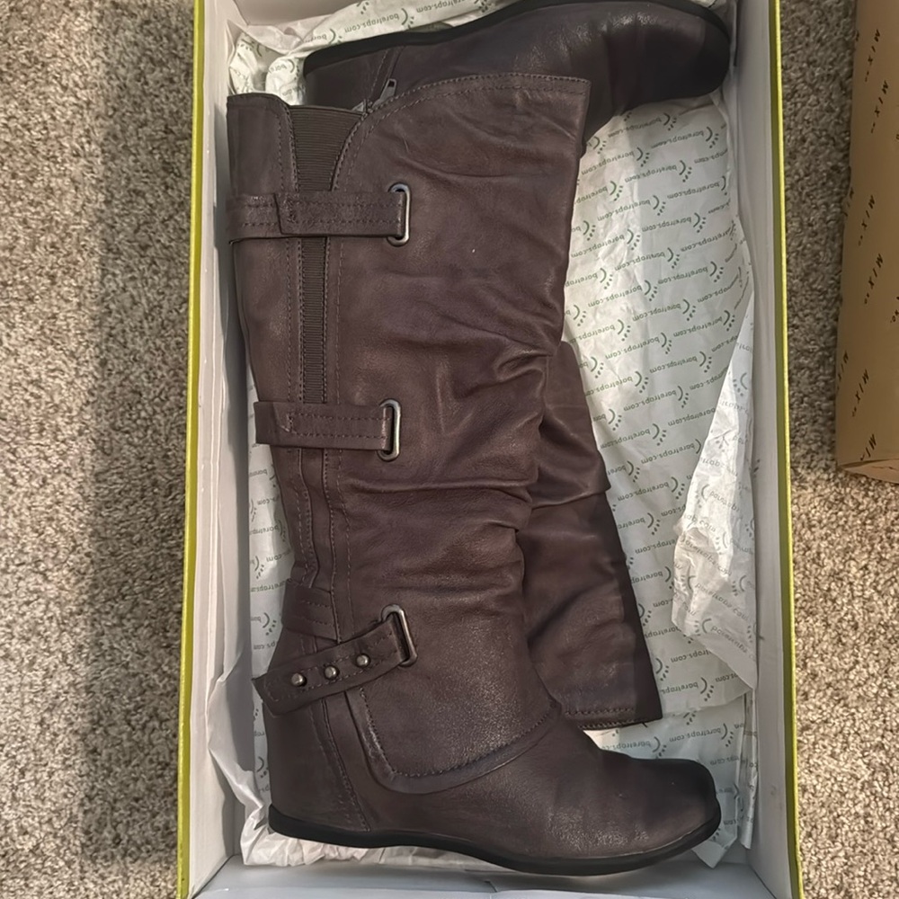 Quibella slouchy wedge boots